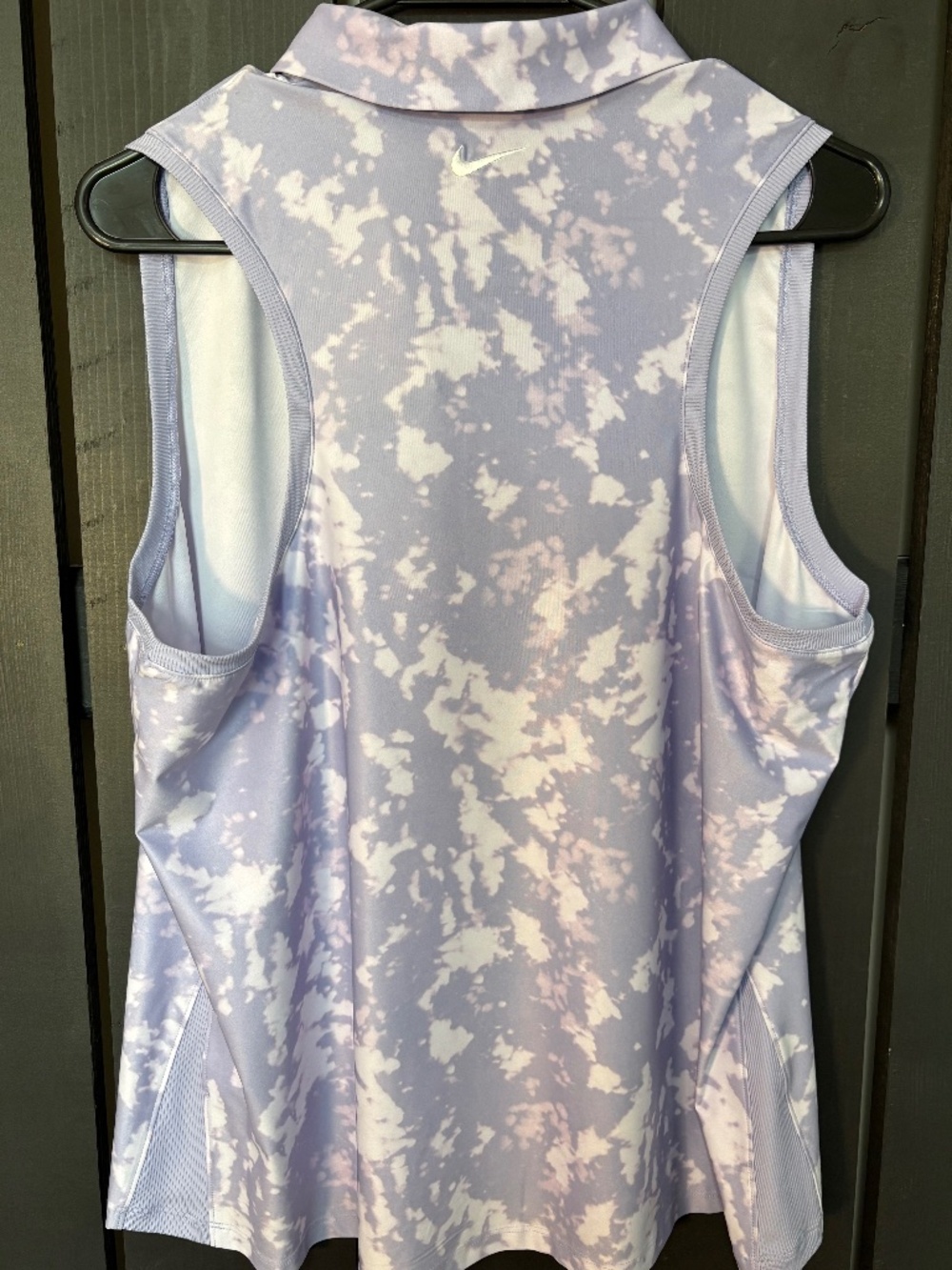NWT Nike Golf Sleeveless Polo Lavender Tie Dye Women’s XL Dri-FIT